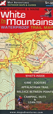 Waterproof White Mountains Trail map (7th edition)